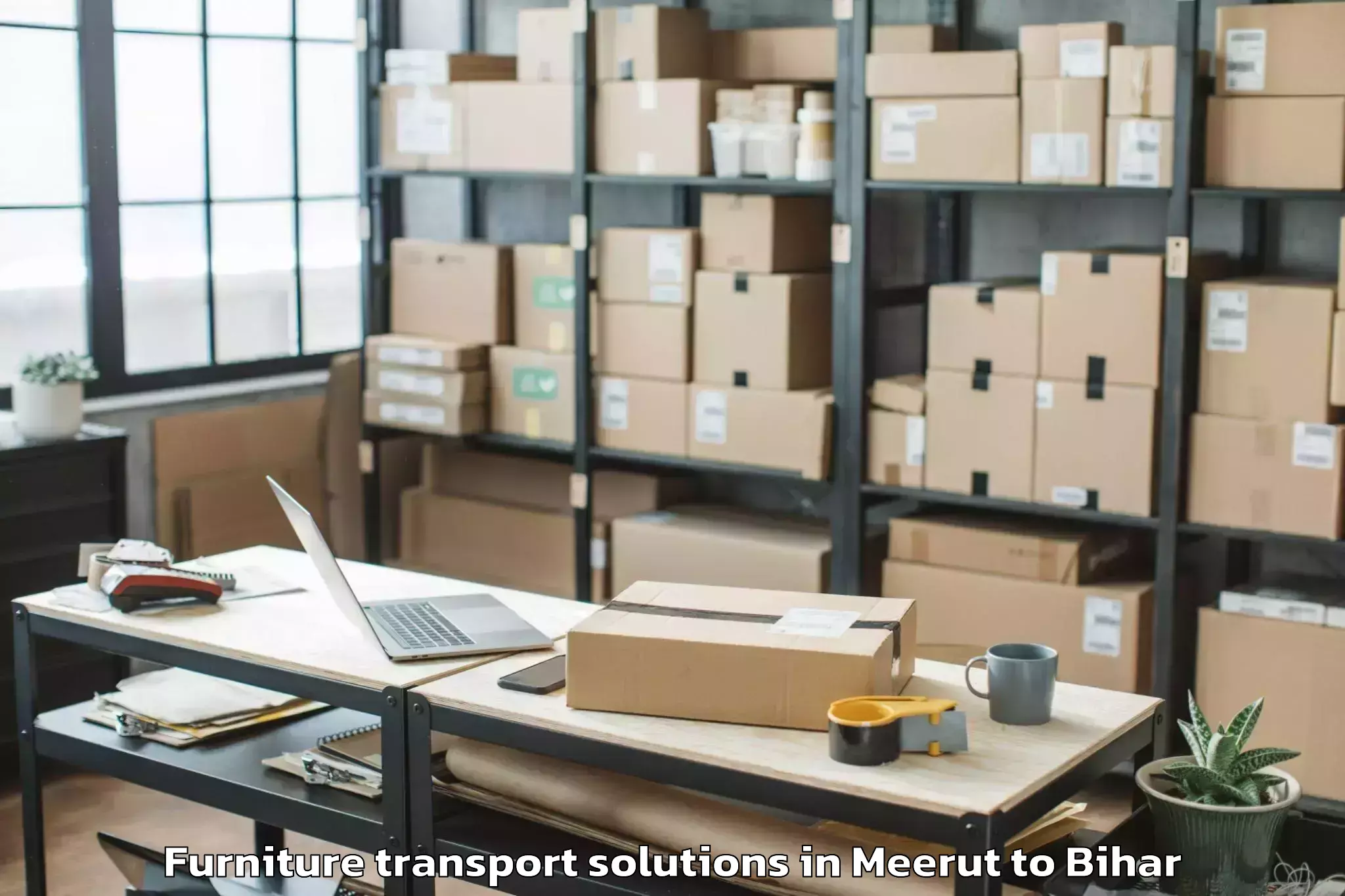 Expert Meerut to Kahra Furniture Transport Solutions